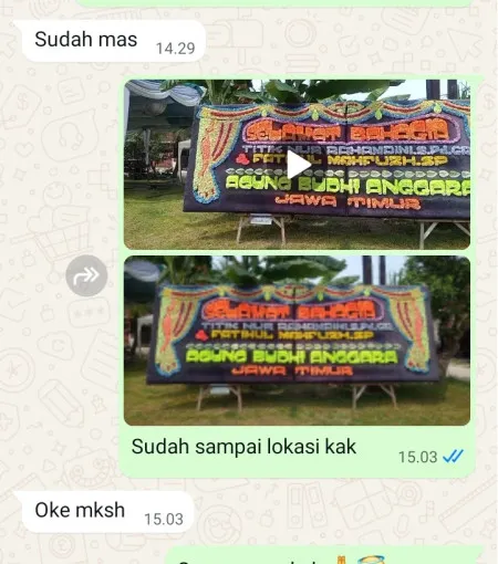 Pengiriman Papan Bunga Baran Nguter